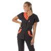 Blouse blanche médicale femme Junon Corail / Noir