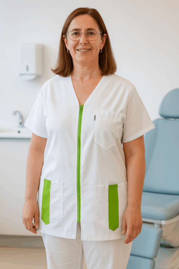 Maïa Femme L blanc / vert pomme
